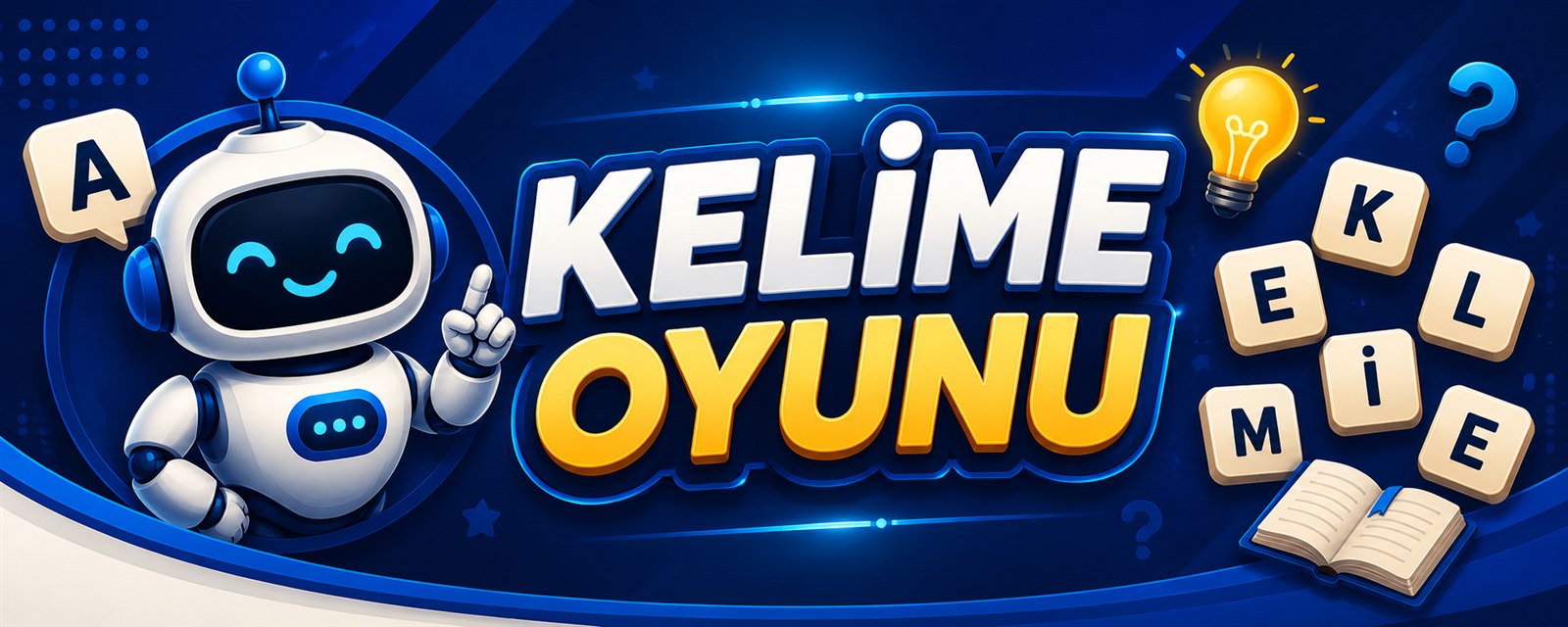 Kelime Oyunu robotu, harf taşları ve oyun logosu